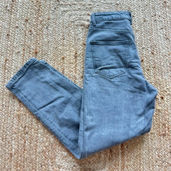 ZARA High-Waist Mom Fit Jeans – Gray Wash – Size 36 (US 4) 🩶 - Picture 7 of 9